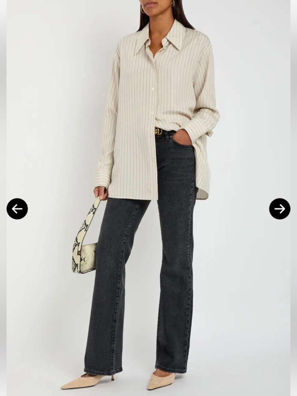 Frame Denim Washed Black High-Rise Wide-Leg Jeans